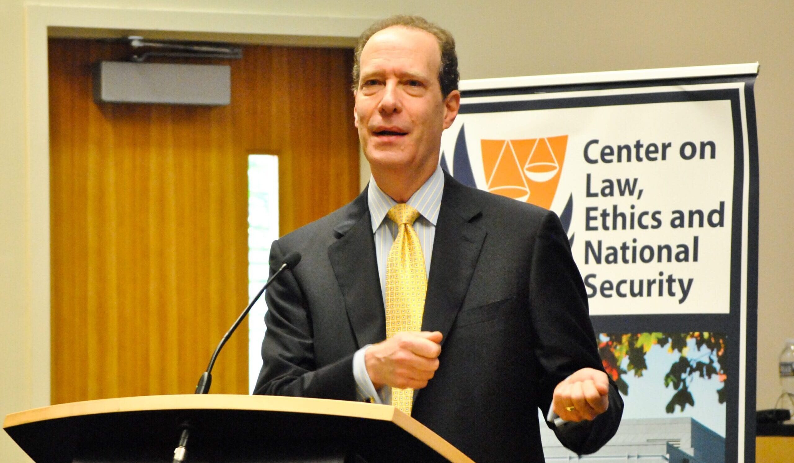 Glenn S. Gerstell speaking to the Duke UniversityCenter on Law, Ethics and National Security