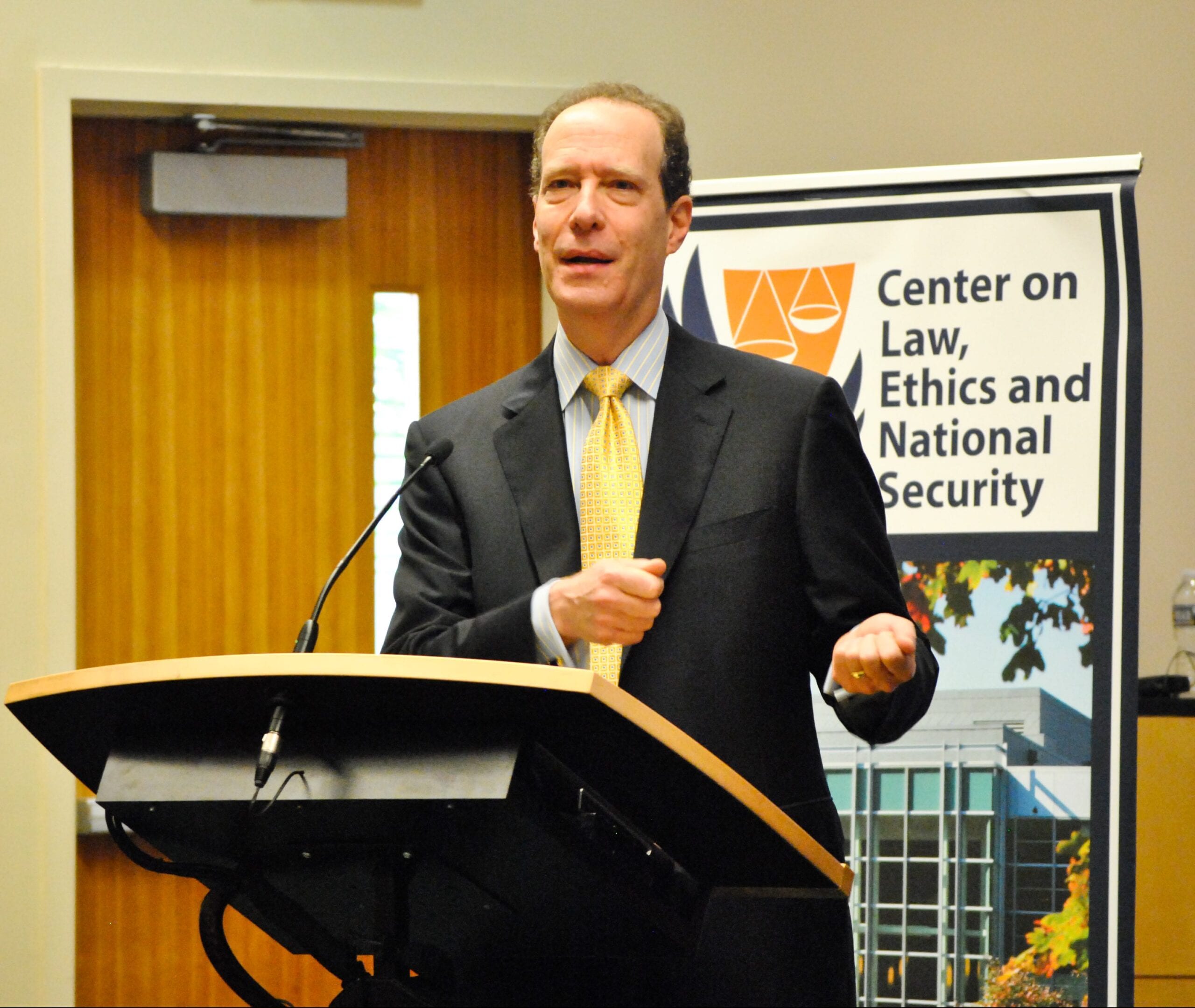 Glenn S. Gerstell speaking to the Duke UniversityCenter on Law, Ethics and National Security